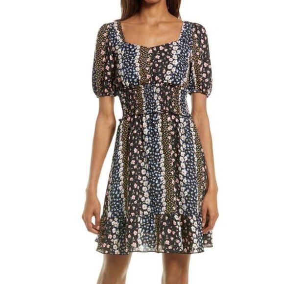 fraiche By J Dresses & Skirts - New Fraiche By J Puff Sleeve Print Mini Dress Women Large